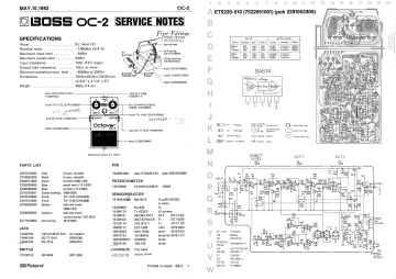 Boss OC 2 schematic circuit diagram